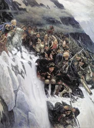 1799年、1899年にアルプスを横断するスボーロフ軍